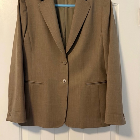 Lafayette 148 New York Brown Wool Blend Lined‎ Blazer Business Work Size 10 - Picture 1 of 10